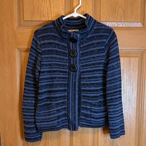 Willow Navy and Black Striped Cardigan